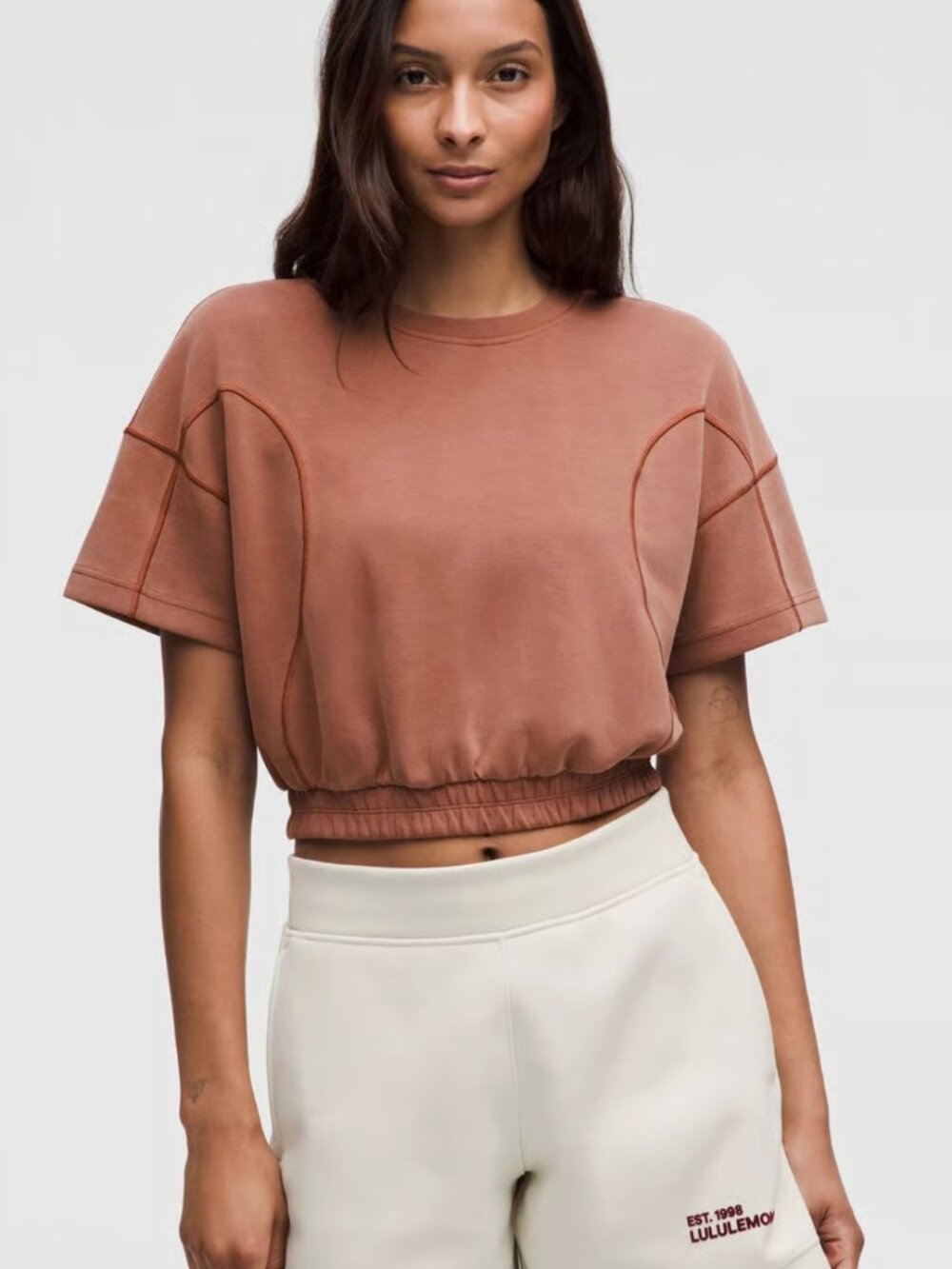 Lululemon $88 Softstream Gathered Tee in Ancient Copper Size 2